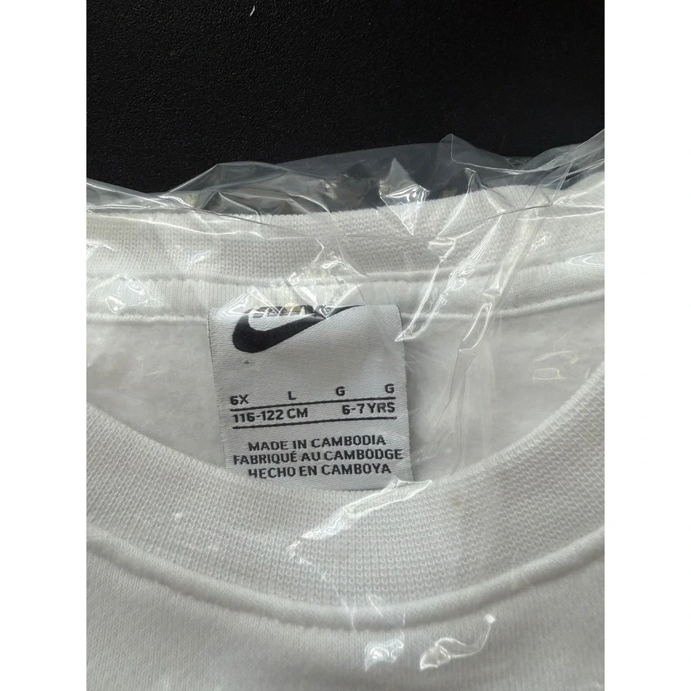 Nike Girls 2-Piece Set Sweatshirt and Leggings White Black Pink Size 6X - Picture 7 of 9